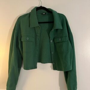 PacSun Forest Green Cropped Jacket